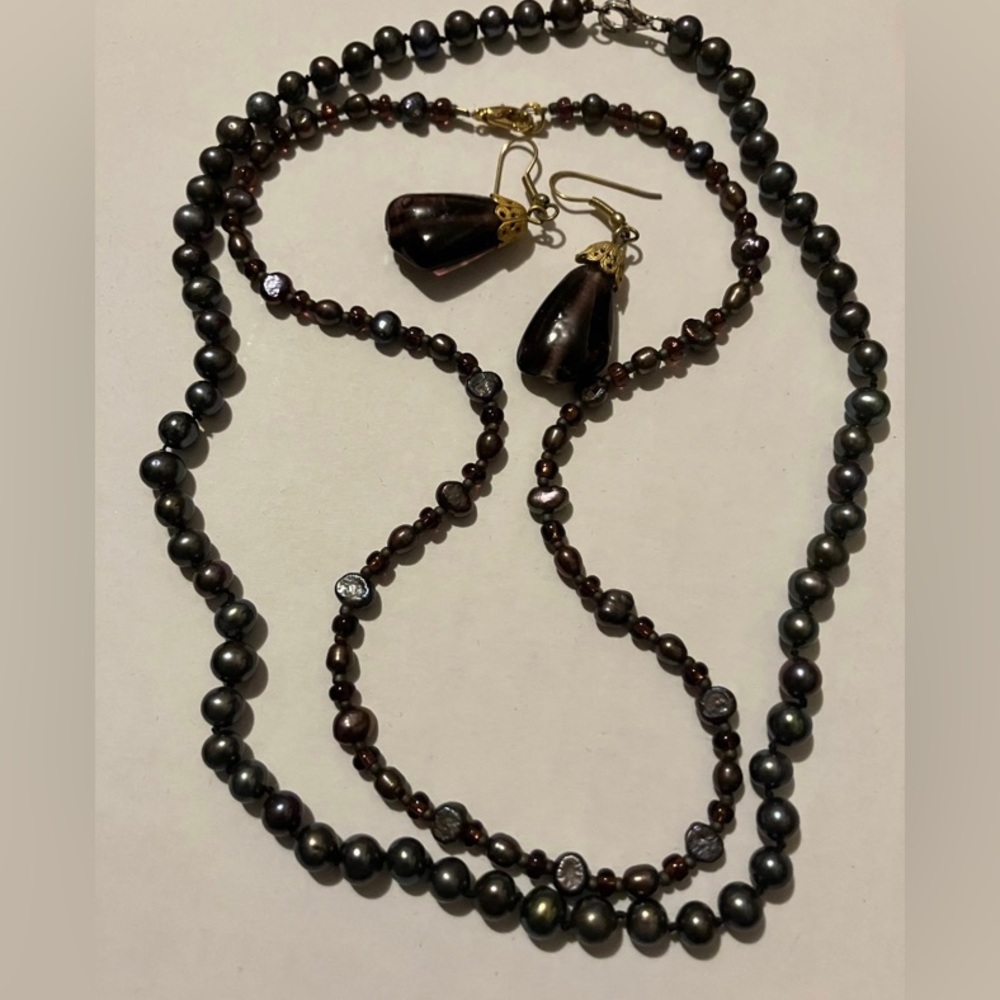 Black Pearl Jewelry Set